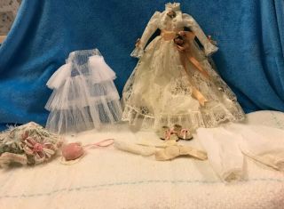 Eight Piece Set Vtg Doll Dress Victorian Clothes Fits 18” - 21” Doll Duck House