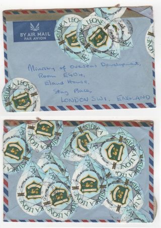 1970 Sierra Leone Air Mail Cover Pujehun To London Gb Scouts Anniversary Stamp
