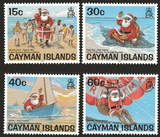Cayman Islands 2001 Christmas Set Of 4 Unhinged