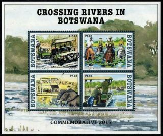 Herrickstamp Issues Botswana Crossing Rivers S/s