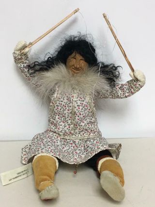 Artisan Shelee Chamberlain Tupik/bethel Inuit Eskimo Fishing Doll