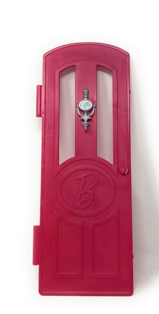 2015 Barbie Dream House Replacement Part Pink Front Door With Gray Knocker