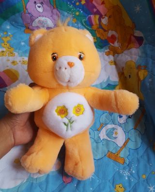 Care Bears Sunflower Peach In Color W Sunflowers,  11 " • Gives Hugs & Kisses