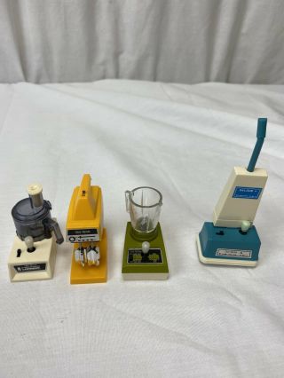 Galoob Vintage Japan Wind Up Toys Vacumn,  Blender,  Mixer Barbie Scale Sears