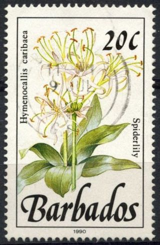 Barbados 1989 - 92 Sg 924,  20c Wild Plants " 1990 " Imprint Date D98197