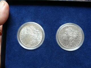 1880 - S And 1881 - S Morgan Silver Dollar Set/ Au Or Better/