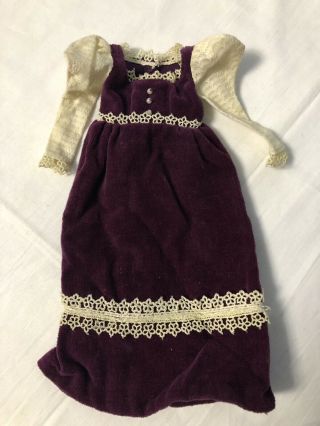 Vintage Barbie Victorian Velvet Dress 3431
