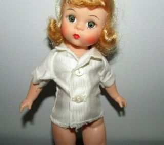 Vintage Madame Alexander - Kins White Collar Button Up Ss Shirt 8 " Wendy Doll