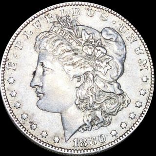 1880 - O Morgan Silver Dollar About Uncirculated Orleans $1 Au Shiny Coin Nr
