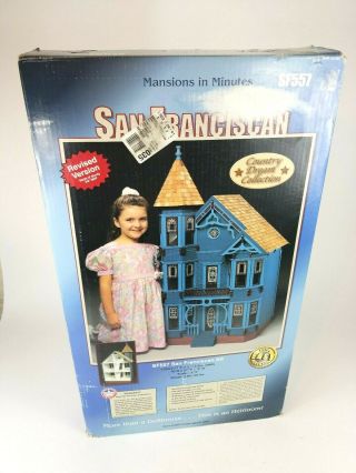 San Franciscan Wood Dollhouse Kit Dura Craft Mansions In Minutes Vintage