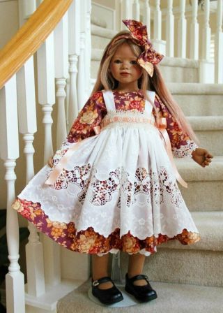 Ooak " October Rose " Dress Set For Himstedt Doll 33 " - 35 " Glorias Garden
