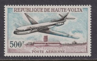 Upper Volta Scott C51 Xf Mnh 1968 Airplane Caravelle Ouagadougou Airmail Stamp