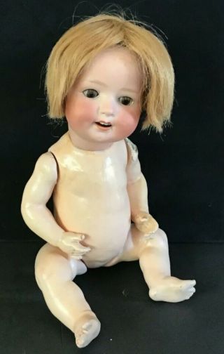 German Huebach Koppelsdorff Bisque Doll,  Sleepy Eyes,  Lashes & Teeth,  Composite