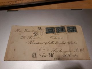 Haiti Cover Sent To His Excellency Dr.  Woodrow Wilson Pres.  Of The United States