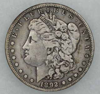 1892 S Morgan Silver Dollar $1 F Fine (9737)