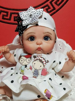 Ooak Art Doll,  Baby - Girl 6,  8inch Polymer Clay By Svetlana