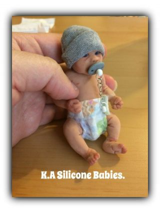 Full Body Mini Silicone Baby Boy Lucas Ll With Hair.  (for Susan)