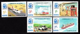 Kenya 1986 Group Of Stamps Mi 365 - 369 Mnh Cv=20€