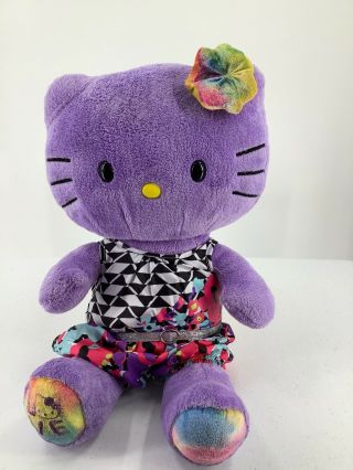 Build A Bear Sanrio Hello Kitty Plush Stuff Toy Purple With Outfit Belt 19” Tall