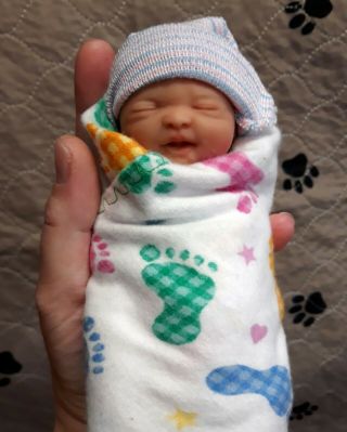 7 " Micro Preemie Full Body Silicone Baby Girl Doll " Kayla "