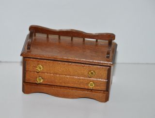 Shackman Dollhouse Miniature Dresser Drawer Storage Trunk Bench Vintage