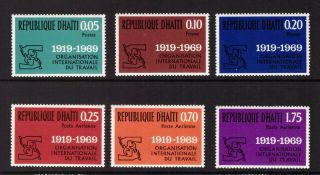 Haiti Mnh 1969 I.  L.  O.  Anniv.  Set Stamps