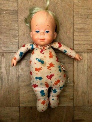 Vintage 1964 Mattel Drowsy Doll Mute Pink Cat Pajamas