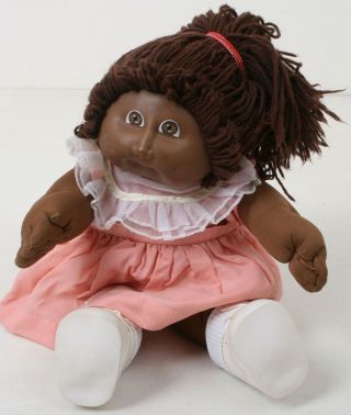 Vtg 1982 Cabbage Patch Kids African American Girl Doll W Outfit,  Shoes