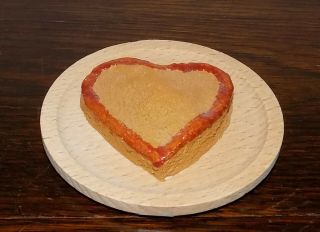 Pleasant Company American Girl Kirsten Heart Shaped Cake Wooden Platter Party