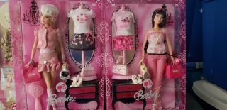2008 Shanghai Brunette & Blonde Barbie Dolls Nrfb Bfc Exclusive Mattel 2 Dolls