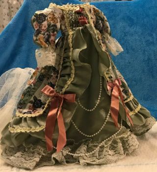 Six Piece Set Vtg Doll Dress Victorian Clothes Fits 18” - 21” Doll Duck House