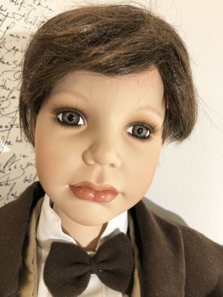 Collectible Large 45” Porcelain Doll Boy By William Tung Tuss.  Boy Mannequin