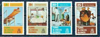 Norman Rockwell Set Of 4 Famous Paintings On Nh Stamps Turks And Caicos Cpl