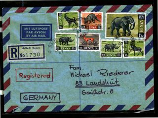 Kenya 1967 Registered Airmail Cover To Germany - Malindi Cds - Addressed