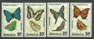 Stamps - Jamaica.  1978 Butterflies (3rd Series) Set.  Sg: 433/46.  Never Hinged