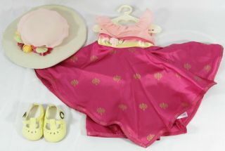 American Girl Rebeccas Movie Dress Outfit W/ Shoes & Hat