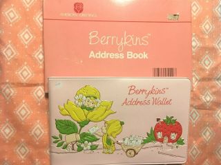 Vintage Strawberry Shortcake Berrykins Address Book/ Address Wallet
