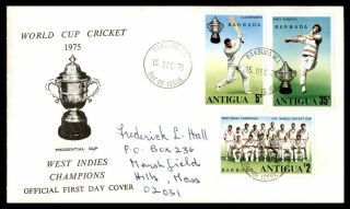 Mayfairstamps Barbuda Fdc 1975 World Cup Cricket West Indies Champions First Day