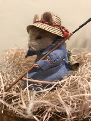 R John Wright Billy Boy Blue Mother Goose Mohair Mouse Mice Mib Le