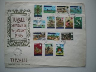 Tuvalu - Separation 1st January 1976 - Overprinted Tuvalu On Gilbert & Ellis Isl