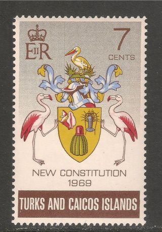 Turks & Caicos Islands 200 (a35) Vf Nh - 1970 7c Coat Of Arms