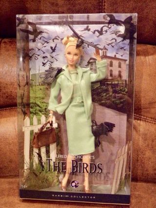 2008 The Birds Barbie Doll Alfred Hitchcock Classic Vintage Rare (nrfb)