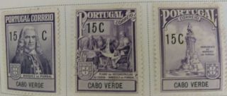 Cape Verde Scott Ra1 - Ra3 And Raj1 - Raj3 Hinged 1925