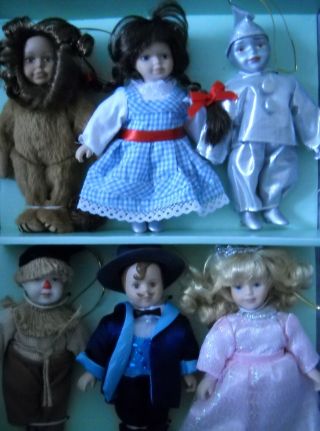 Seymour Mann Tiny Tot Set - Wizard Of Oz Doll Ornaments - Vguc