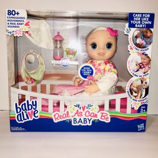 Baby Alive Real As Can Be Baby: Realistic Blonde Baby Doll,  80,  Expressions