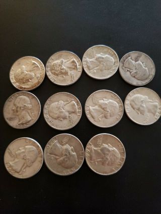 $2.  75 Face Value 90 Silver Washington Quarters -