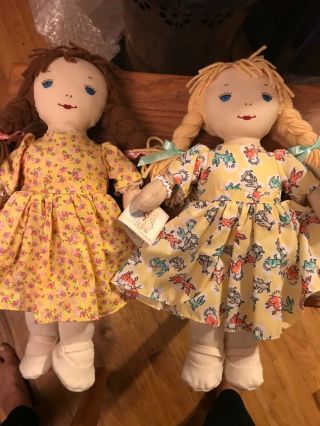 Lennon Sisters Best Pals 2 Rag Dolls.  Has Tags.  16 1/2