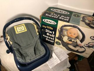 Graco Baby Doll Pretend Carrier Car Seat Tollytots Fits 12 " - 18 " Travel W Box