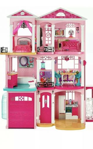 Barbie Dream House Playset 70,  Accessories,  3 Stories,  Elevator,  Garage & More