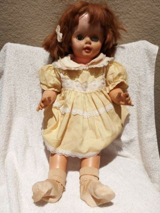 Vintage Eegee 20 " Doll Rubber Softina Body Doll